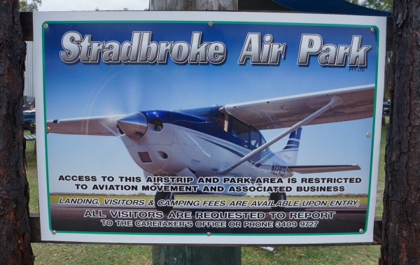 Straddie Air Park sign